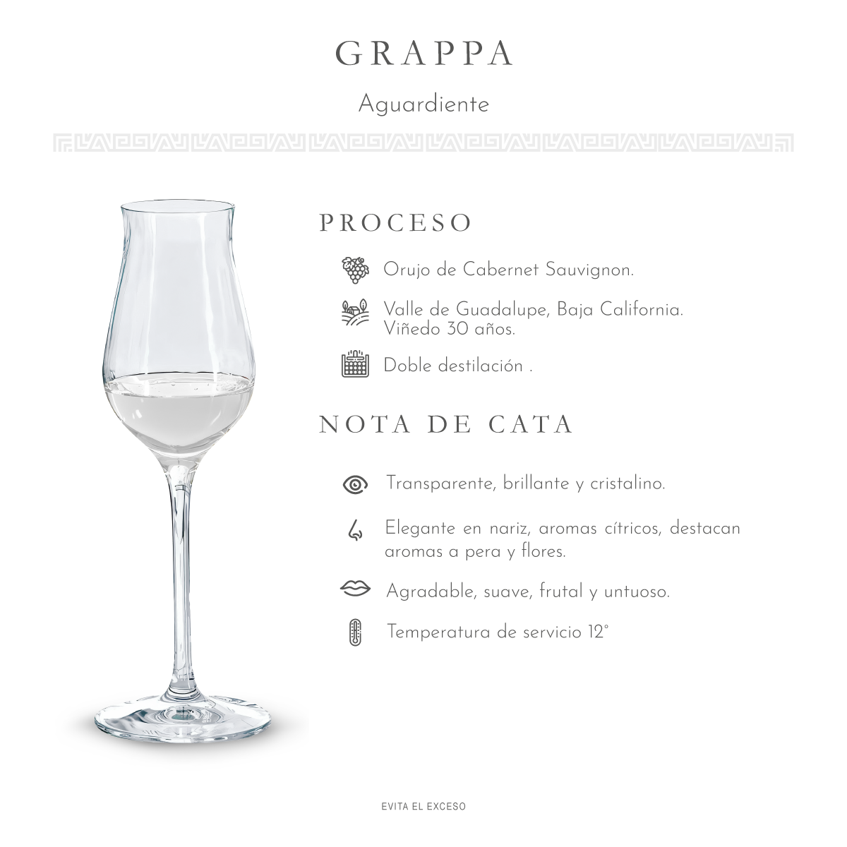 Grappa destilado de uva