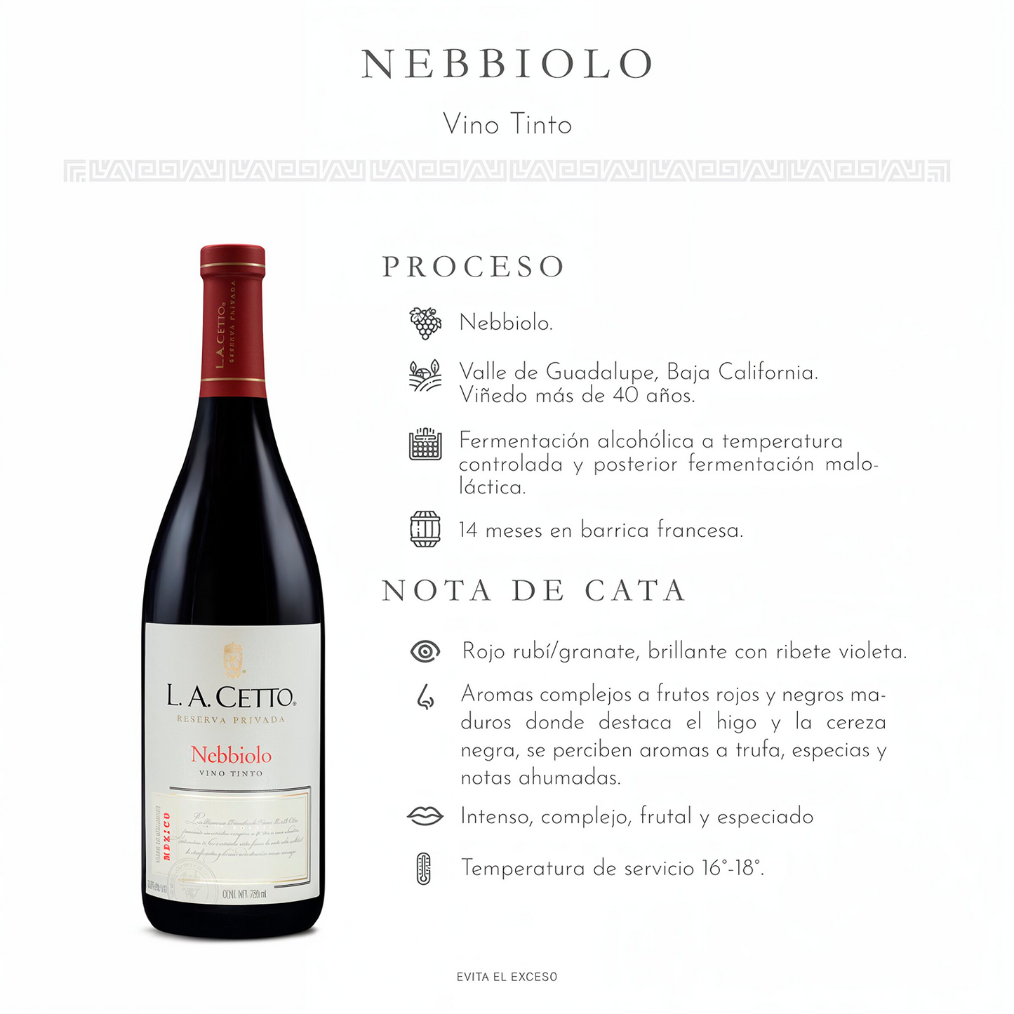 Paquete L.A. Cetto Reserva Privada Nebbiolo & Petite Sirah Copas ‘Stemless’